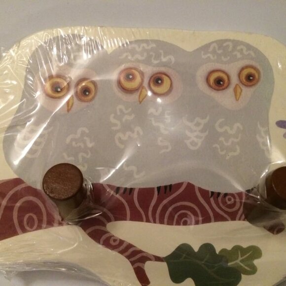 IKEA Vandrig Owls Wall 2 Peg Clothing Coat Rack No Longer Made Sealed - Picture 2 of 4